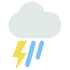Nublado, chubascos aislados y probable tormenta elÃ©ctrica