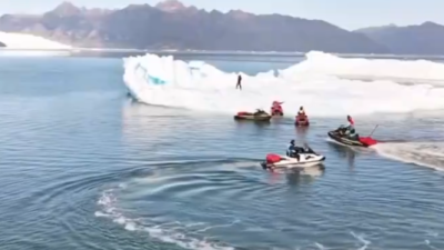 Empresa denunciada por usar motos acuáticas en la Patagonia ahora intervino Laguna San Rafael