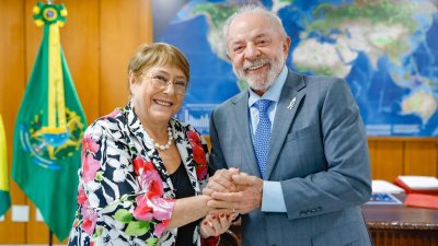 Lula se reunió con expreisdenta Bachelet y le confirmó su respaldo a la ONU