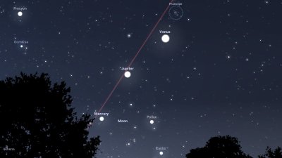 Desfile planetario de Mercurio, Venus, Júpiter y la Luna: El espectáculo que se podrá ver en Chile sin instrumentos ópticos