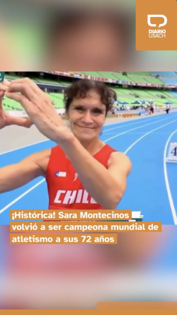 ¡Histórica! Sara Montecinos volvió a ser campeona mundial de atletismo a sus 72 años